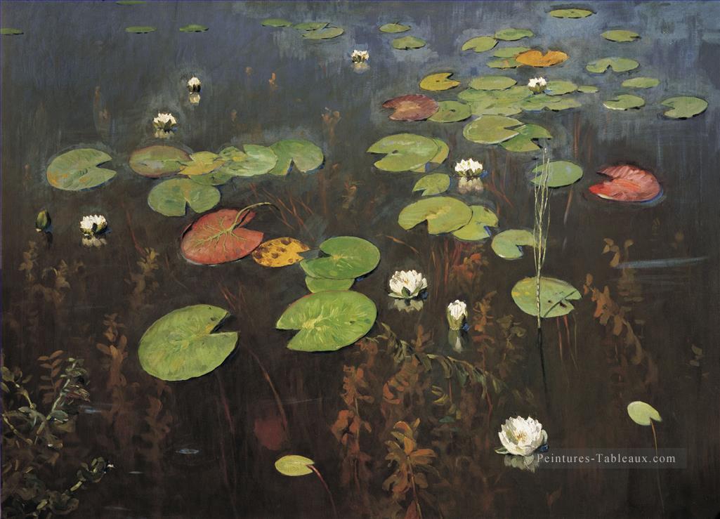 Les lys d’eau Isaac Levitan fleurs Peintures à l'huile